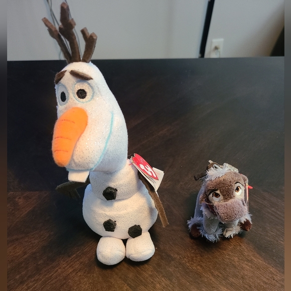 Disney | Toys | Ty Sparkledisneyfrozen Olaf Plush Sven With Keychain
